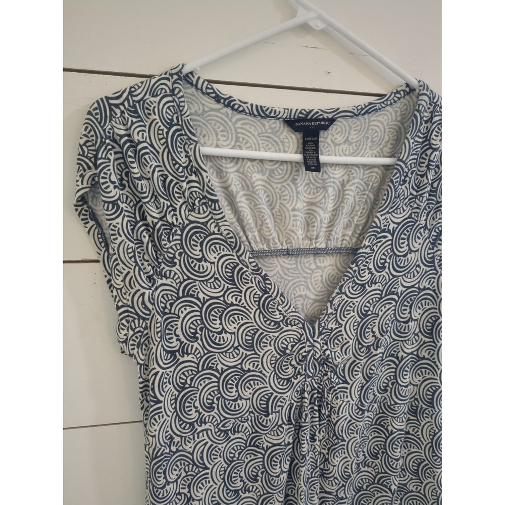 Banana Republic M short sleeve top summer blue